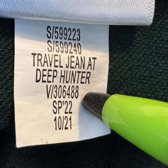 Banana Republic Traveler Mens Jeans 31X34 Green Stretch Athletic Fit Skinny M424 - Picture 11 of 13